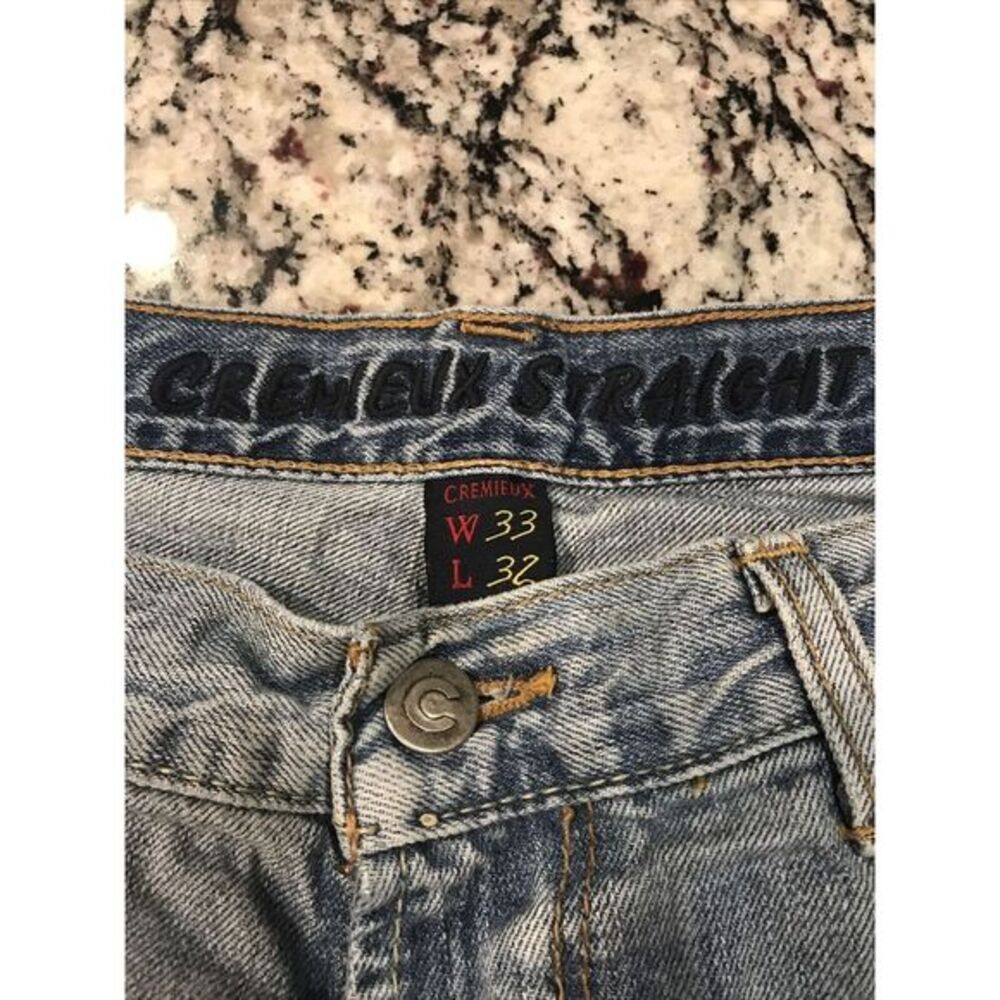 Cremieux‎ Men's Blue Denim Jeans Straight Leg Comfort Cotton Stretch Size 33x32 - Picture 11 of 12